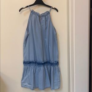 Faded denim dress